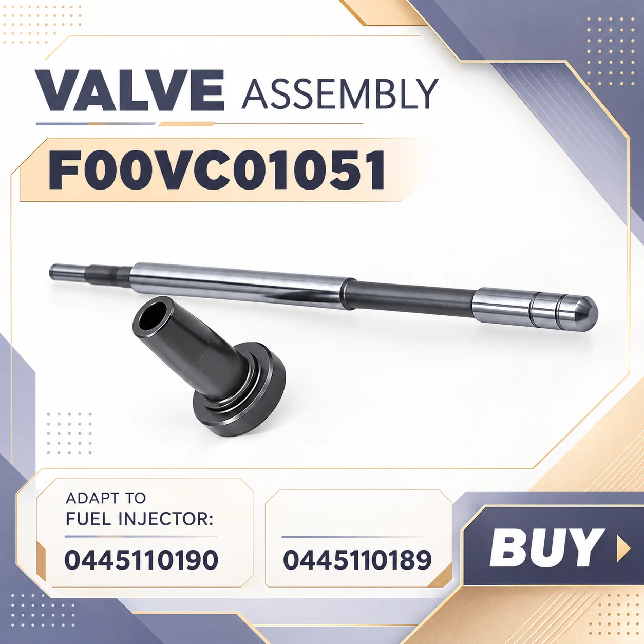 Common Rail Control Valve Component F00VC01051,Fit Fuel Injectors 445110206 0445110205 0986435069 0445110207 0445110208.LJ1930