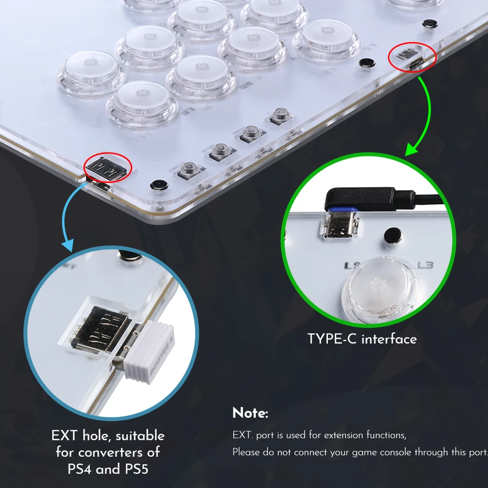 Haute42 BOOTER 5 Gaming Converter For HautePad Hitbox Adapter For
