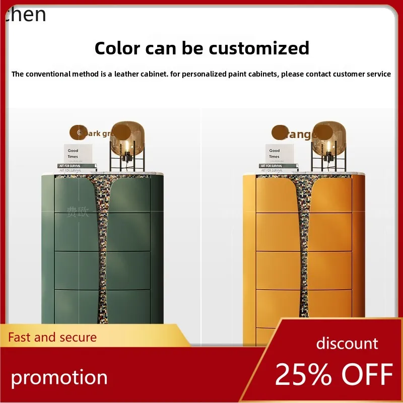 

ZML chest of drawers modern premium bedroom lacquered marble storage drawers three or four bucket cabinets