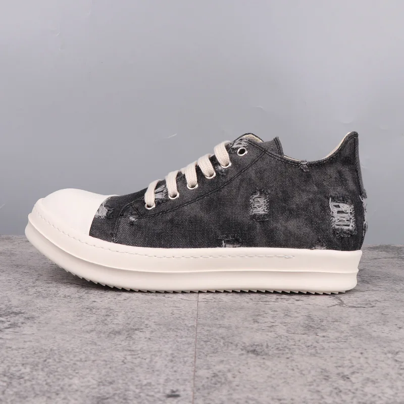 

High Street Темный стиль Повседневная универсальная обувь Мужчины Женщины Повседневная мода Удобные парусиновые кроссовки