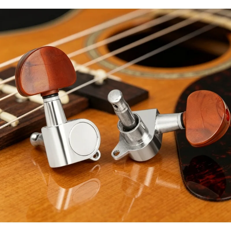 

1PC Musical 3R3L Locking Electric Guitar Machine Heads Tuners For LP SG Lock String Tuning Pegs Chrome Silver Accessories Sports