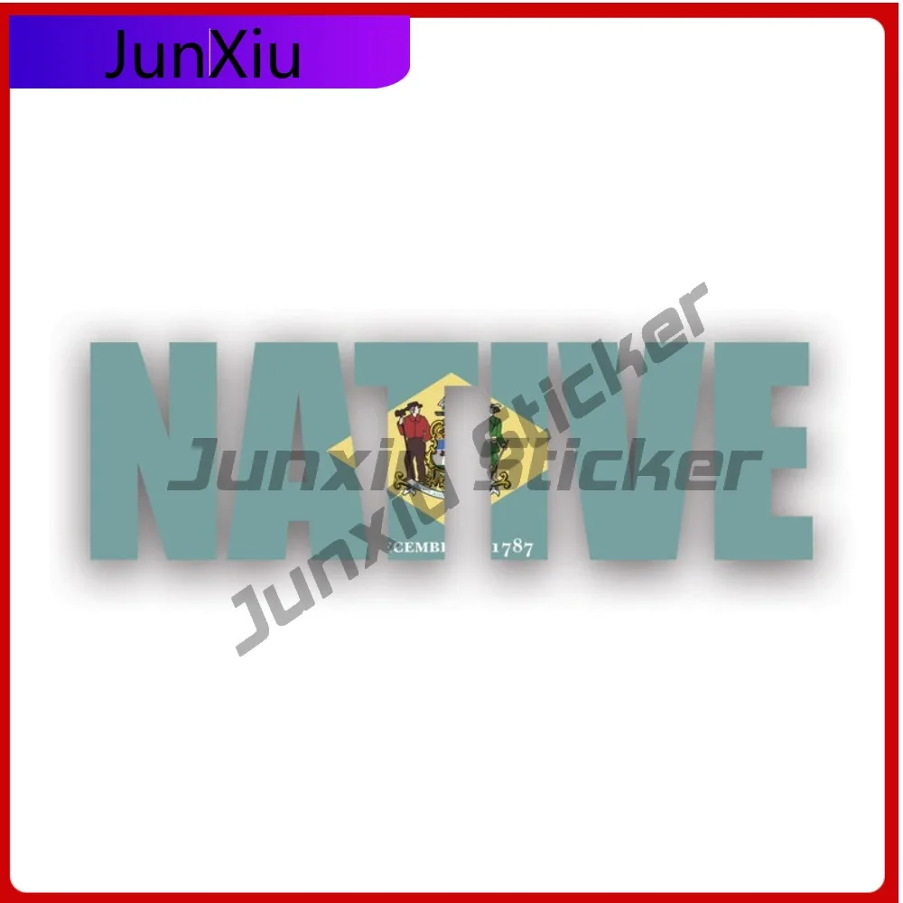 

Delaware Native Sticker Weather Resistant Waterproof Sport For Car Window Motorcycle Truck Removable Self Adhesive Decoration