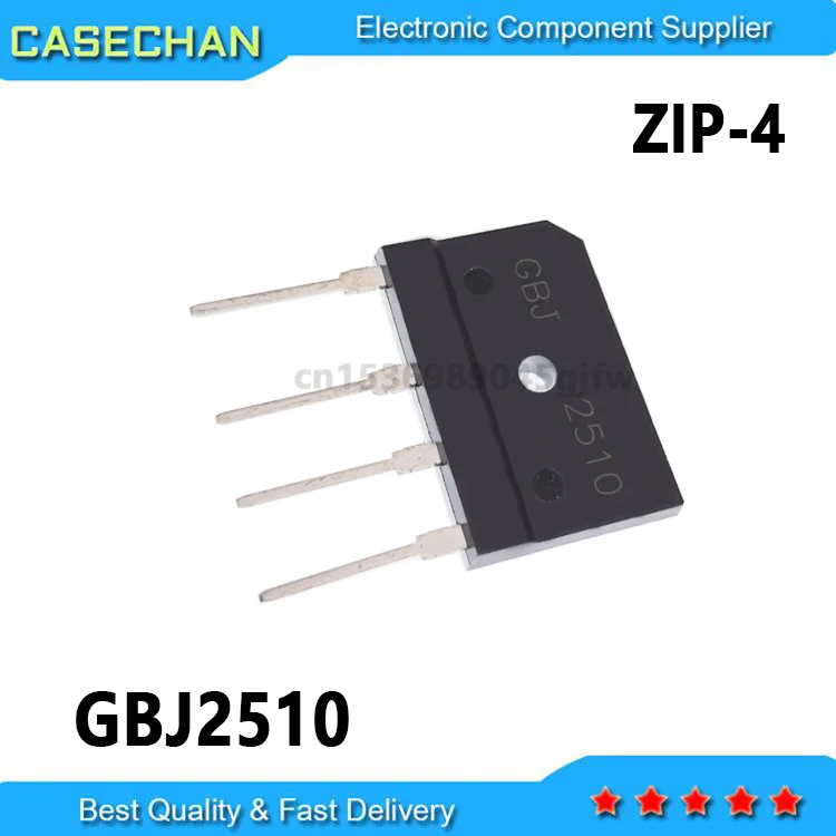 5PCS New and Original GBJ2508 GBJ2506 GBJ251025A 1000V/800V/600V ZIP-4