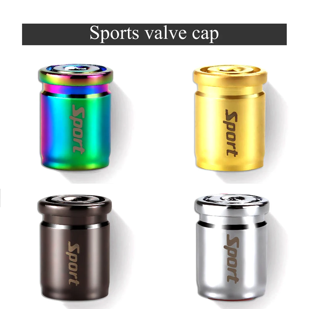 1 Set Of Car Zinc Alloy Material Anti-Theft Wheels Valve Caps Car Tires Colorful DIY Valve Covers Car Accessories