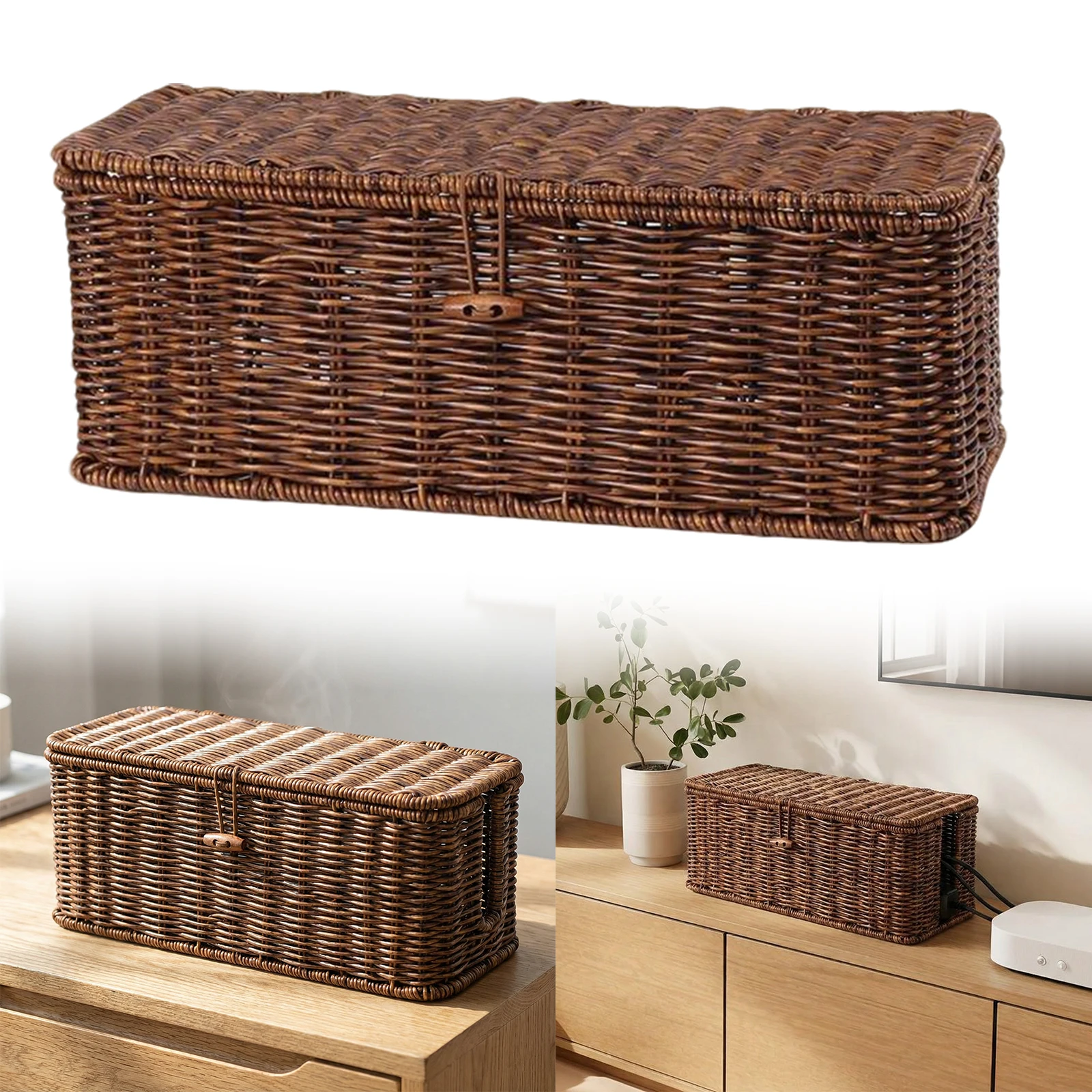 

Коробка для организации кабелей с крышкой и кнопочным замком, напольный органайзер для проводов, коробка для удлинителей для кладовой, дома, офиса, ванной комнаты