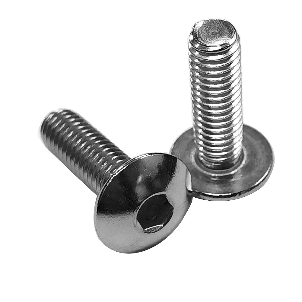 Motorcycle Steel Bolts 10PCS Big Flat Round Head Screws For Harley Touring Dyna Softail Sportster Custom