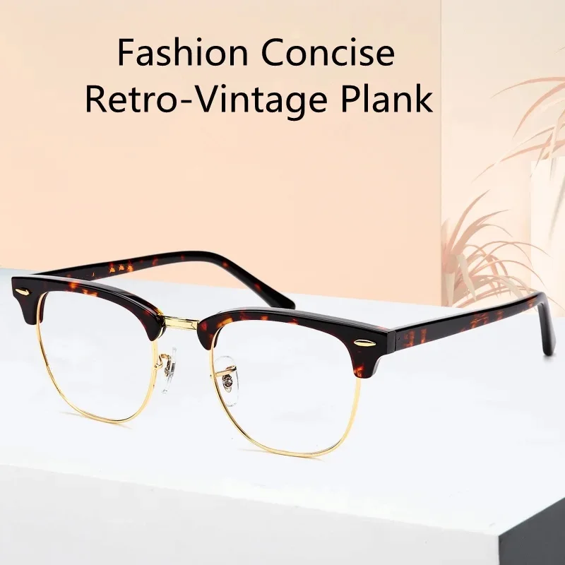 クラシック-レトロ-ヴィンテージ-s54-アイブロウ-メガネ-フレーム-ユーロ-アム-ビッグ-サイズ-高品質メタル-プランク-度付きメガネ用-51-27-140