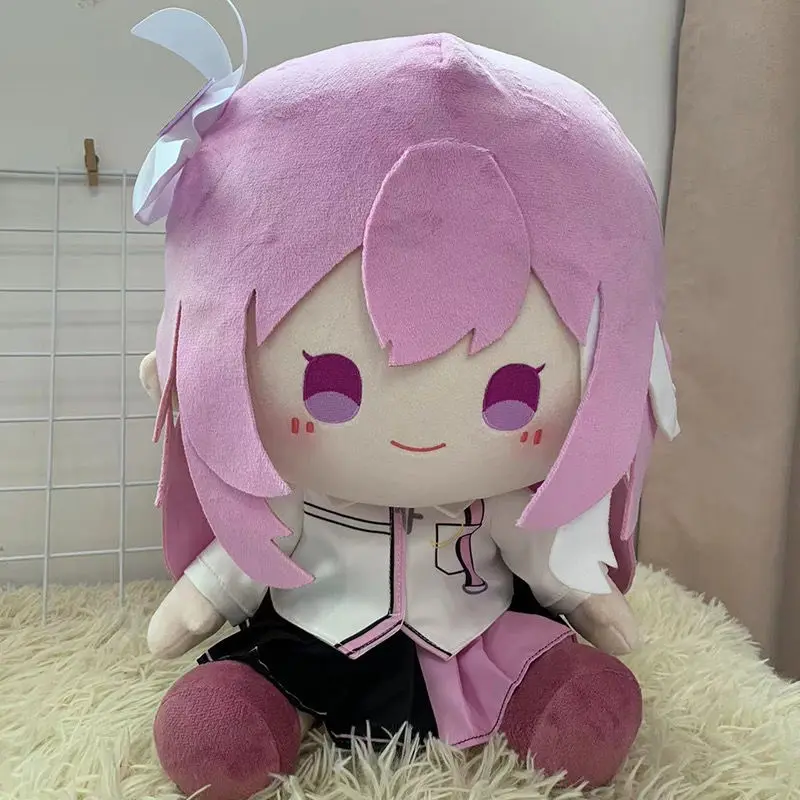 Honkai Impact 3 Elysia 40CM Sitting Posture Attribute Cushion Cartoon Cotton Plush Doll Stuffed Toys Plushie Gift Throw Pillow