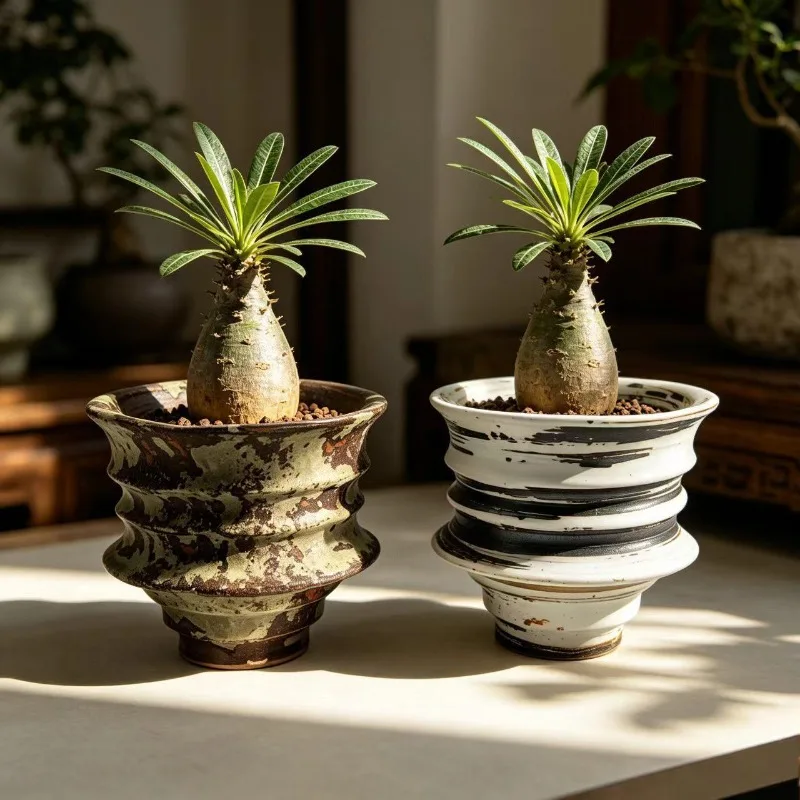 Ceramic Vase Elegant Desktop Flowerpot Aesthetic Succulents Vases Interior Luxury Retro Flower Bottle Ornaments Home Decoration
