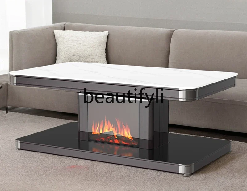 

Household lift heating coffee table living room roasting stove