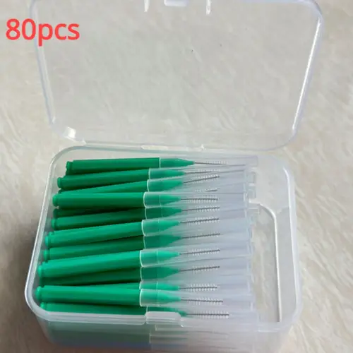 30/80/150/160Pcs I-type push pull interdental brush 0.6-1.5Mm Cleaning Between Teeth Oral Care Orthodontic I Shape Tooth Floss - Image 20