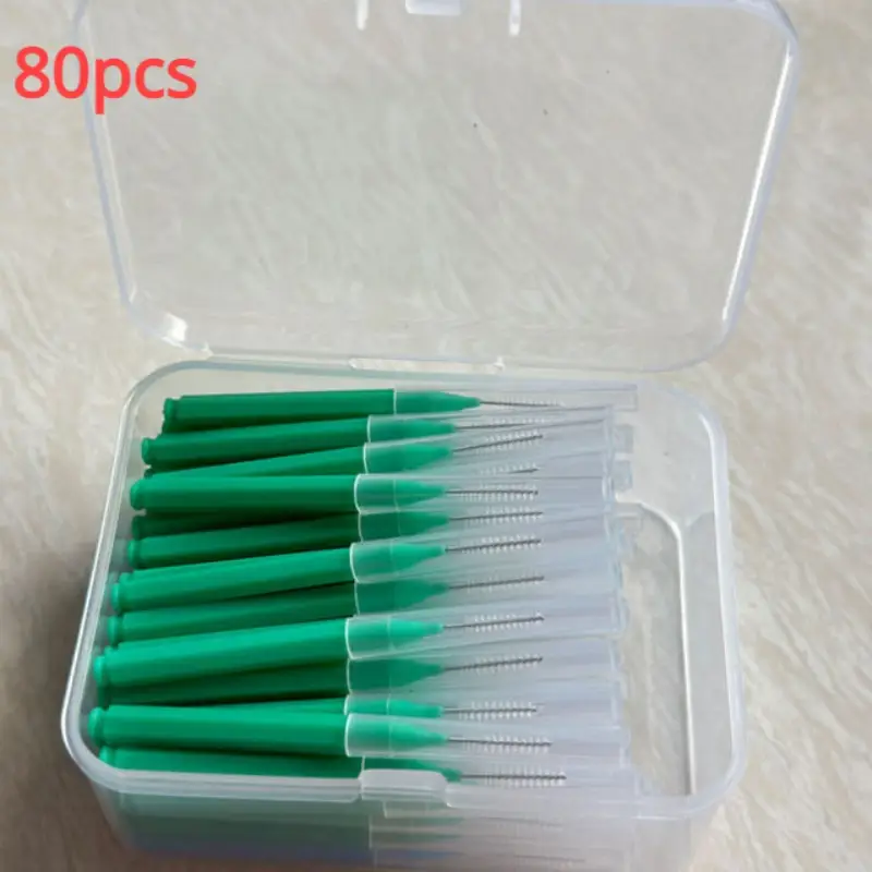 30/80/150/160Pcs I-type push pull interdental brush 0.6-1.5Mm Cleaning Between Teeth Oral Care Orthodontic I Shape Tooth Floss - Image 20