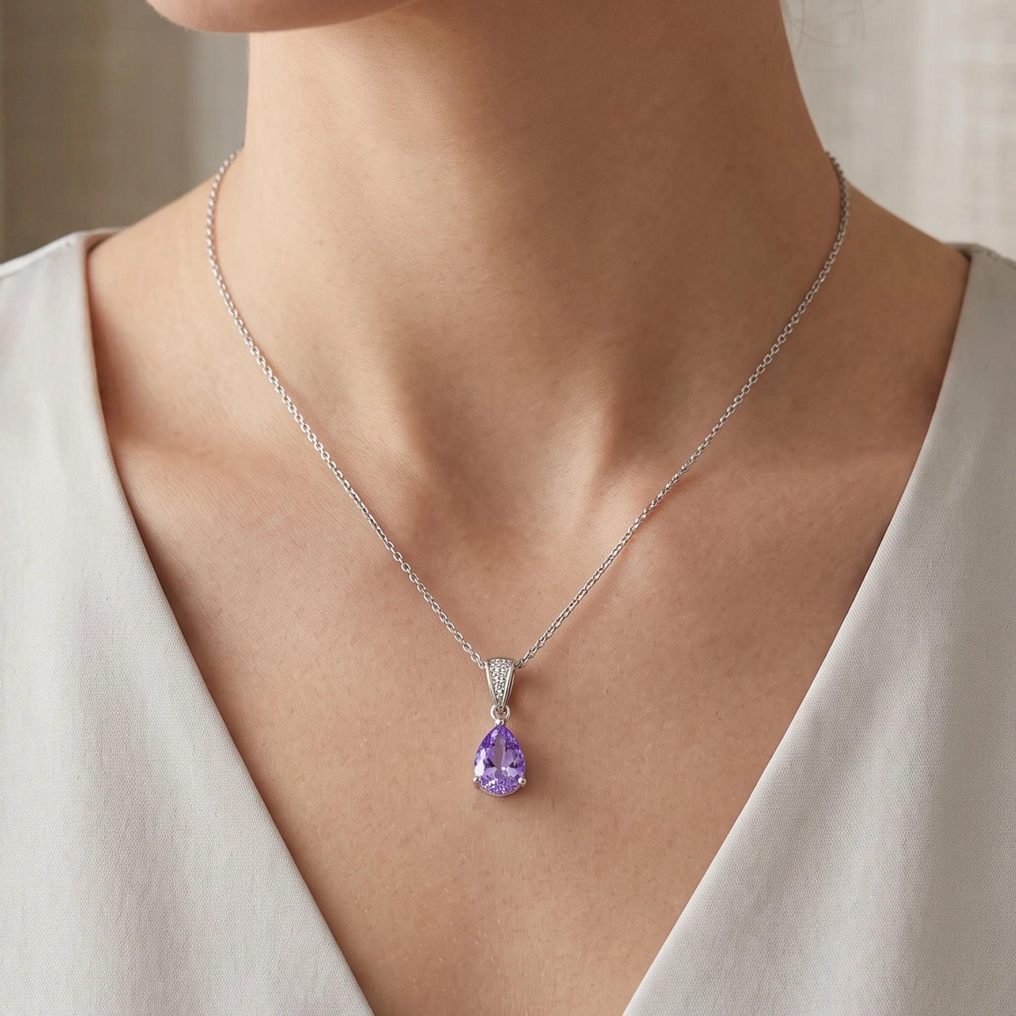 Elegante Colgante de Circonita Cúbica en Forma de Pera de 11 mm, Chapado en Oro de 18K, Acero Inoxidable, Dije de Lágrima, Joyería para Mujer, Regalos para Bodas y Fiestas