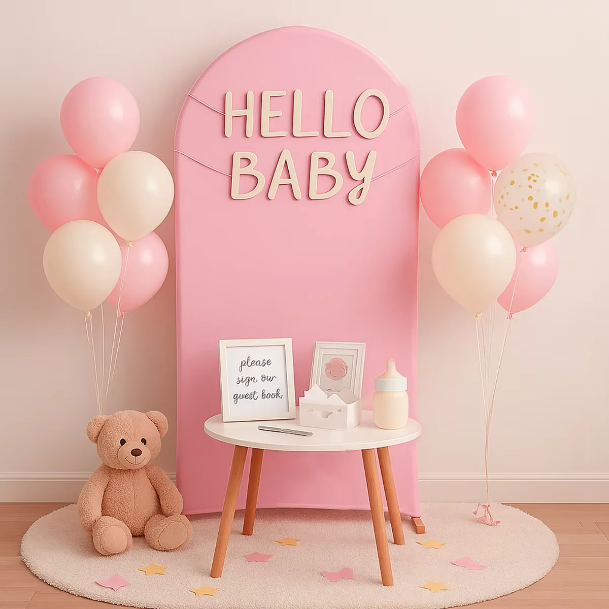 Customizable Arched Photography Backdrop For Wedding Birthday Holiday Party Baby Shower Decoration Personalized Event Background