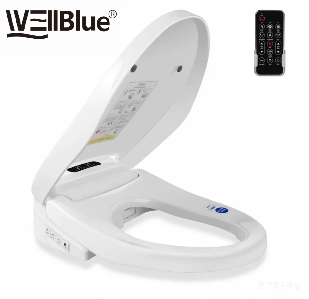 Coperchio WC Intelligente, Bidet con Telecomando, Acqua Calda Istantanea e Asciugatore, Protezione Anti-Scottatura e Anti-Perdita, Risparmio Energetico