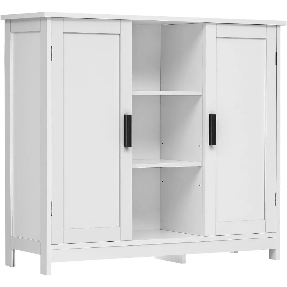 

Storage Cabinet with 2 Doors and 4 Storage Shelves, Large Storage Space with Inside Shelf, Accent Cabinet