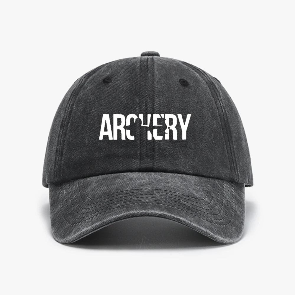 

Vintage Archery Bow And Arrow Hunter Hunting Baseball Cap for Men Women Distressed Denim Headwear Adjustable hats