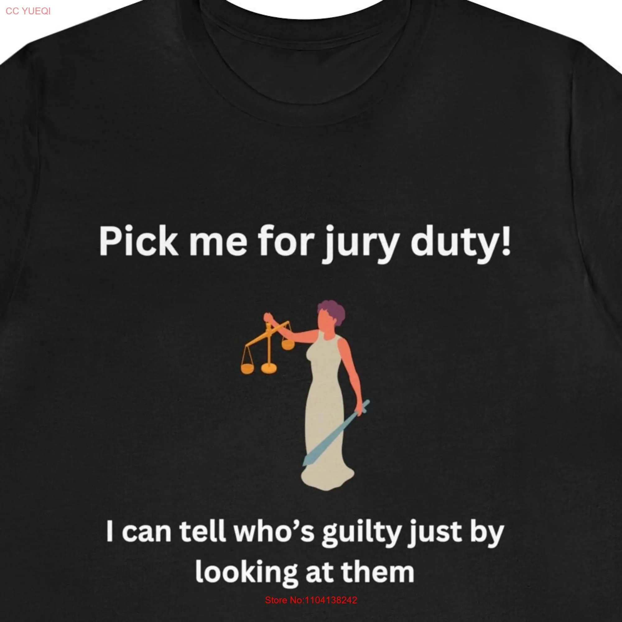 Pick me for Jury Duty Funny tee T Shirt legal law court attorney long or short sleeves