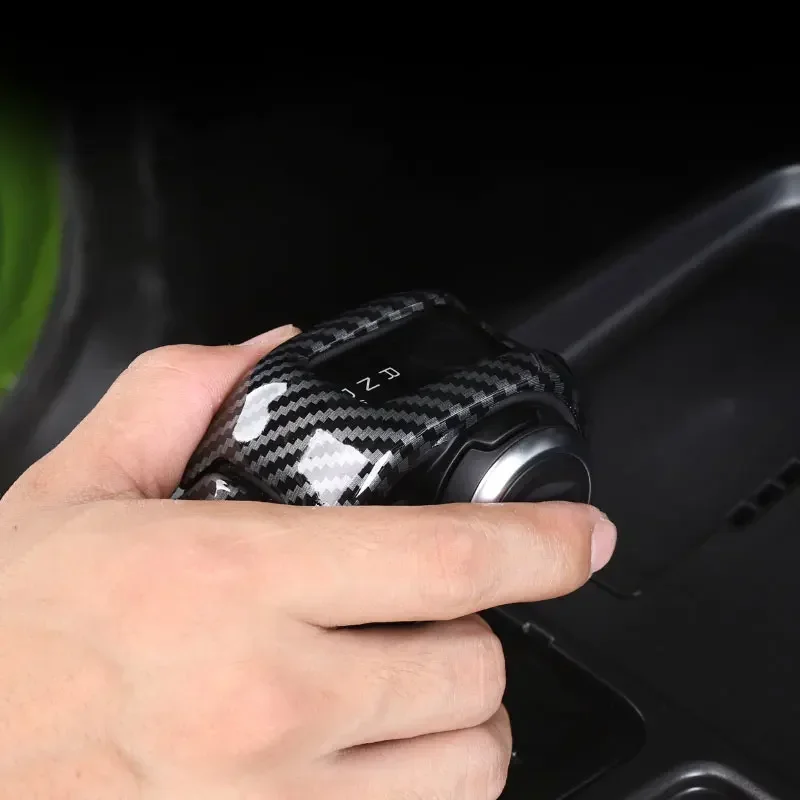 Car Gear Shift Knob Cover Protect Trims for Great Wall Haval Raptor 2023 2024 2025 2th Carbon Fiber Accessories Auto Kit