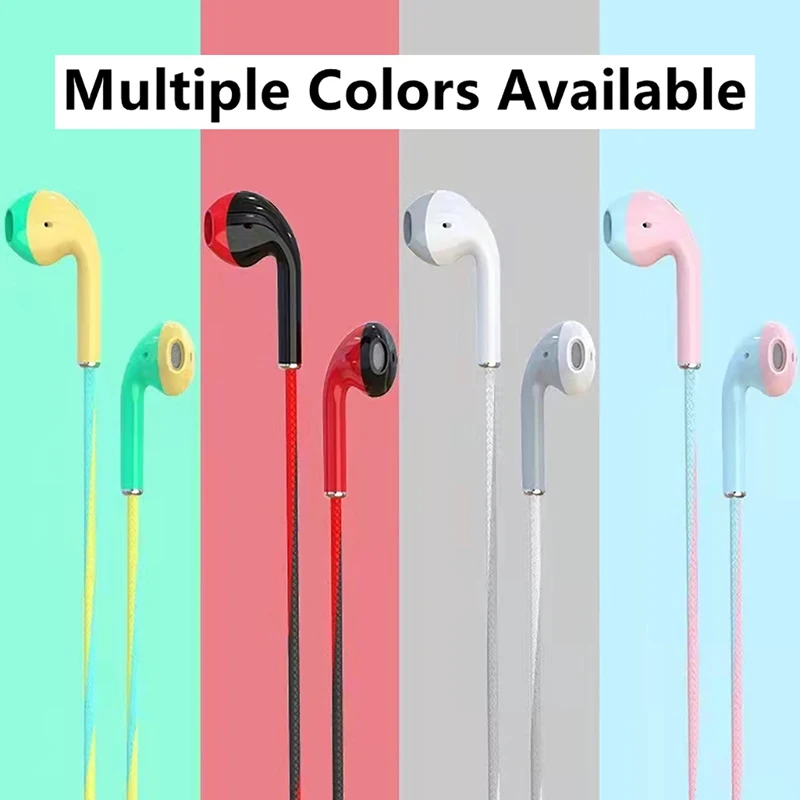 3.5mm Wired Earphone In-Ear Stereo Headphone Handfree Running Music Game Earphone for Mobile Phone PC PAD Laptop MP3 With Mic