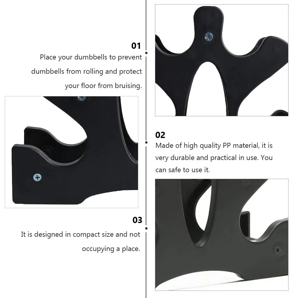 

1pc Dumbbell Rack Layers Black PP Material Durable Fitness Equipment Accessories Dumbbell Bracket Home Gym Storage Organizer