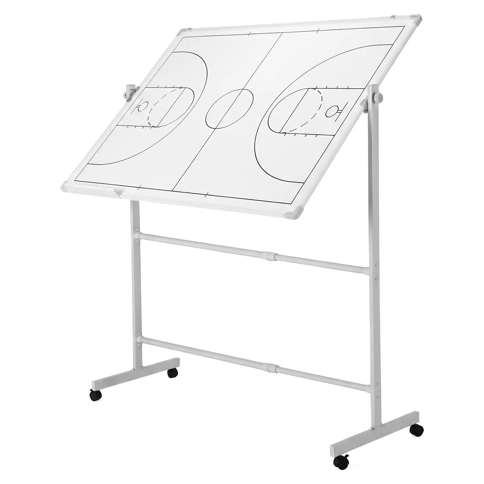 

Двусторонняя доска для сухого стирания с поворотом на 360 градусов, регулируемая по высоте, с магнитами, маркером и ластиком для тренеров по футболу