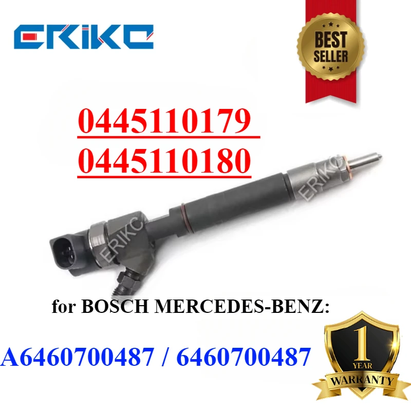 0445110179 Common Rail Inyector 0445110180 Diesel Engine Sprayer Nozzle 0445 110 180 for BOSCH Benz A6460700487 6460700487