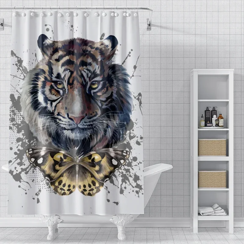 

Home shower curtains for bathroom waterproof fabric Modern Nordic style bathroom curtain 180x200 240x180 cute dog funny.