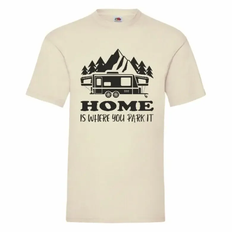 Zuhause ist, wo Sie es Wohnwagen T-Shirt Small-2XL parken