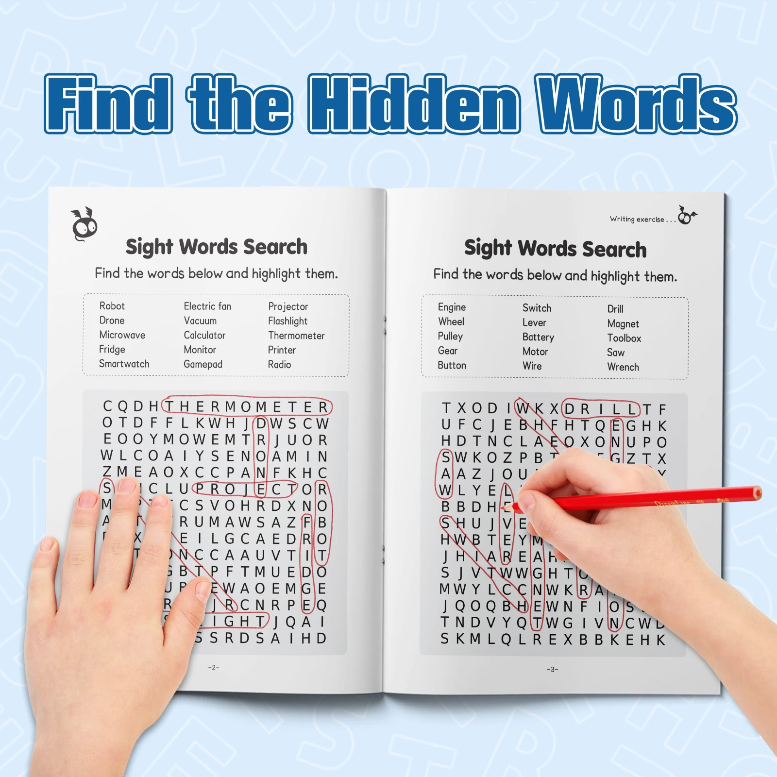Find The Word Puzzle Book for Kids, Word Search Activity Book, Educational Crossword Game, Brain Training Workbook view 5