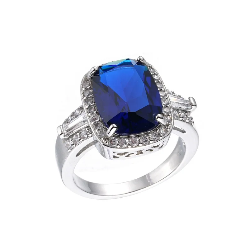 [2024 News] Square Citrine Ring for Women | Luxury Blue Sapphire Jewelry | Fashion Statement Ring (Character Count: 78)