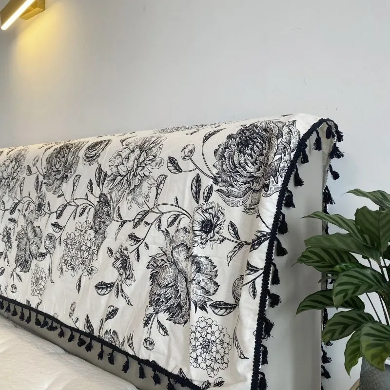 Bedroom Nordic Style Fully Enclosed Headboard Cover Cloth Retro American Style Headboard Cover Dust Proof Bedhead Cover ZG885