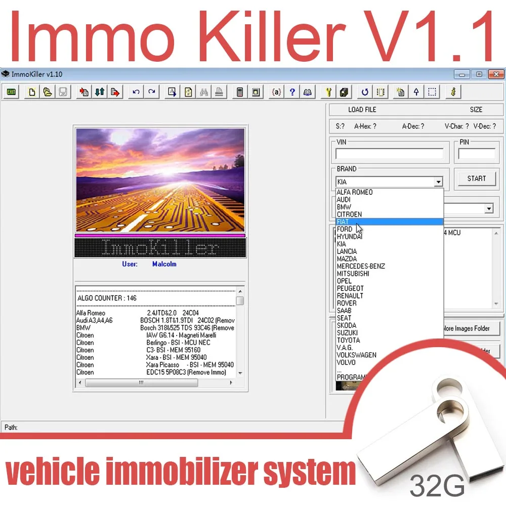 Vehicle immobilizer system Immo Killer V1.1 Cartool V3.6 ECUSafe V2.0 Car Tool Software Repair Airbags Decode Radio VP Pomp