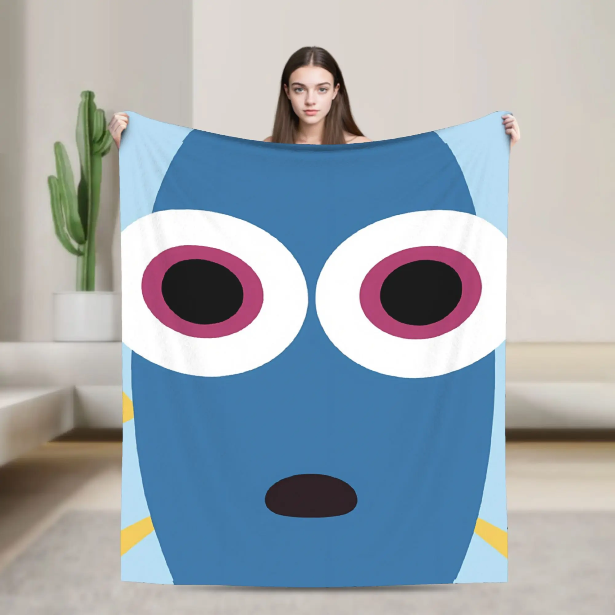 Custom Kawaii Printed Dory Finding Nemos Warm Blanket  Travel Plush Throw Blanket Bedroom Flannel Bedspread Sofa Bed Cover