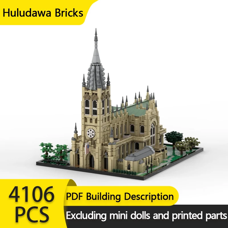 

Street View Model MOC Building Brick The Beautiful Church Of New York Modular Technology Gift Holiday Assemble Children Toy Suit