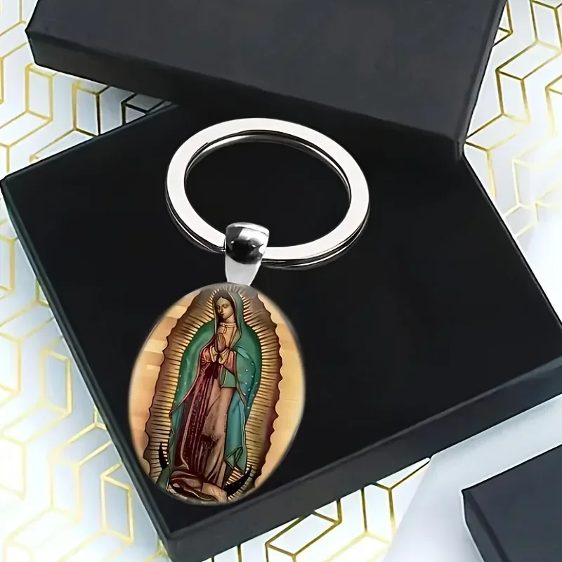 1pc Vintage Virgin Mary Alloy Keychain - Unique Design Religious Gift for Family Anniversary Party Gifts, Niche Style Hot List,