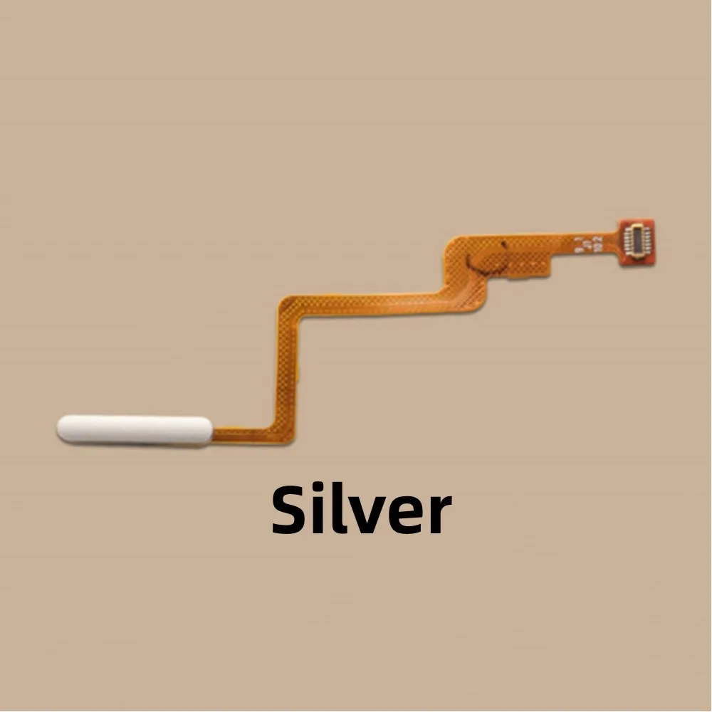 Chave lateral do celular com cabo plano para 11T, reparo de celular, peças de reposição, botão de alimentação, impressão digital, preto, prata, 1 pc