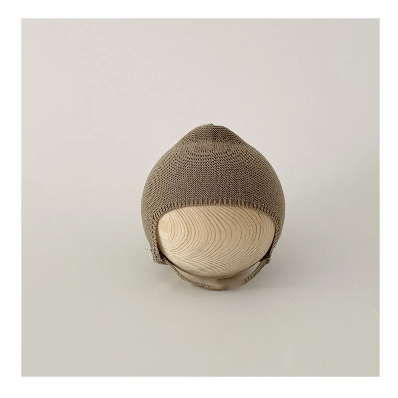 Corea Baby Hat autunno bambini cappello lavorato a maglia Solid neonato Beanie Pullover cappello per neonati ragazze ragazzi sottile protezione per le orecchie Cap