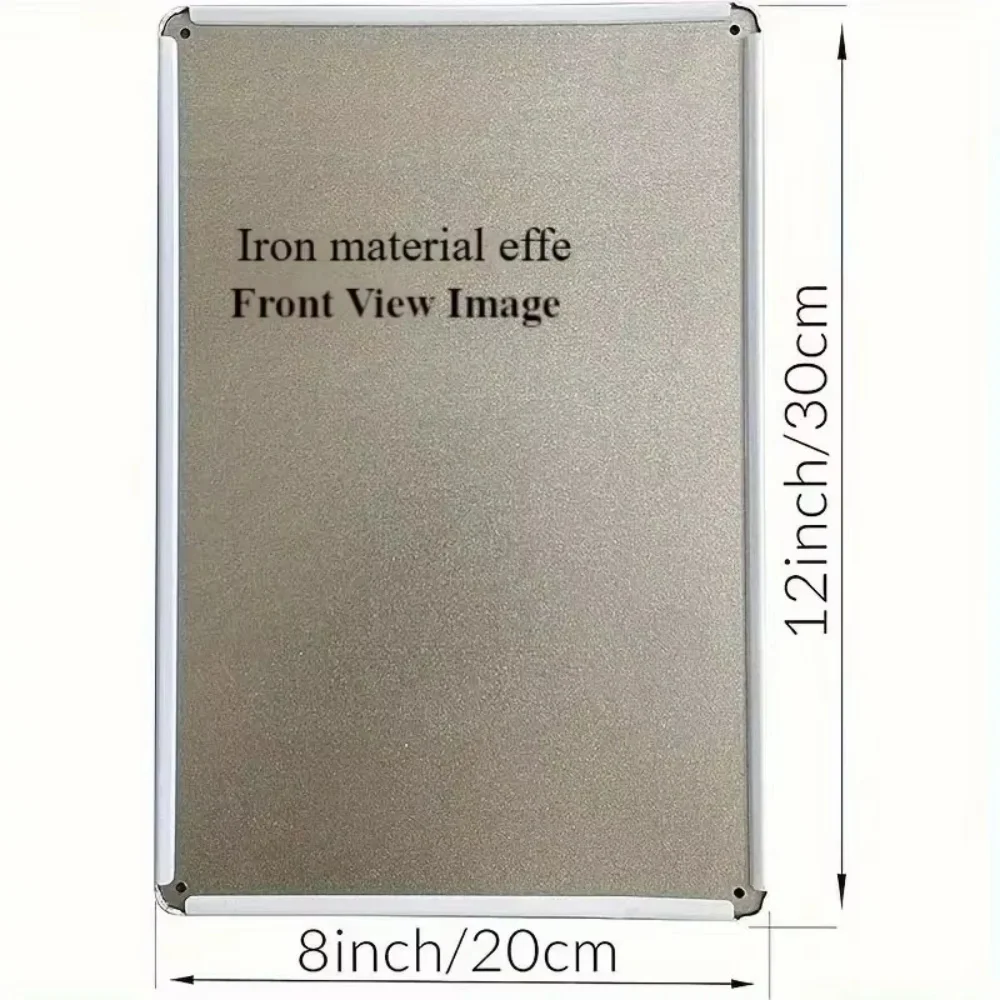 Customized Rectangular Iron Wall Painting, Personalized Vintage Metal Tin Plate Sign With Custom Pattern