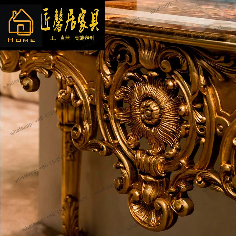 French shell parquet entrance table, living room large display entrance counter