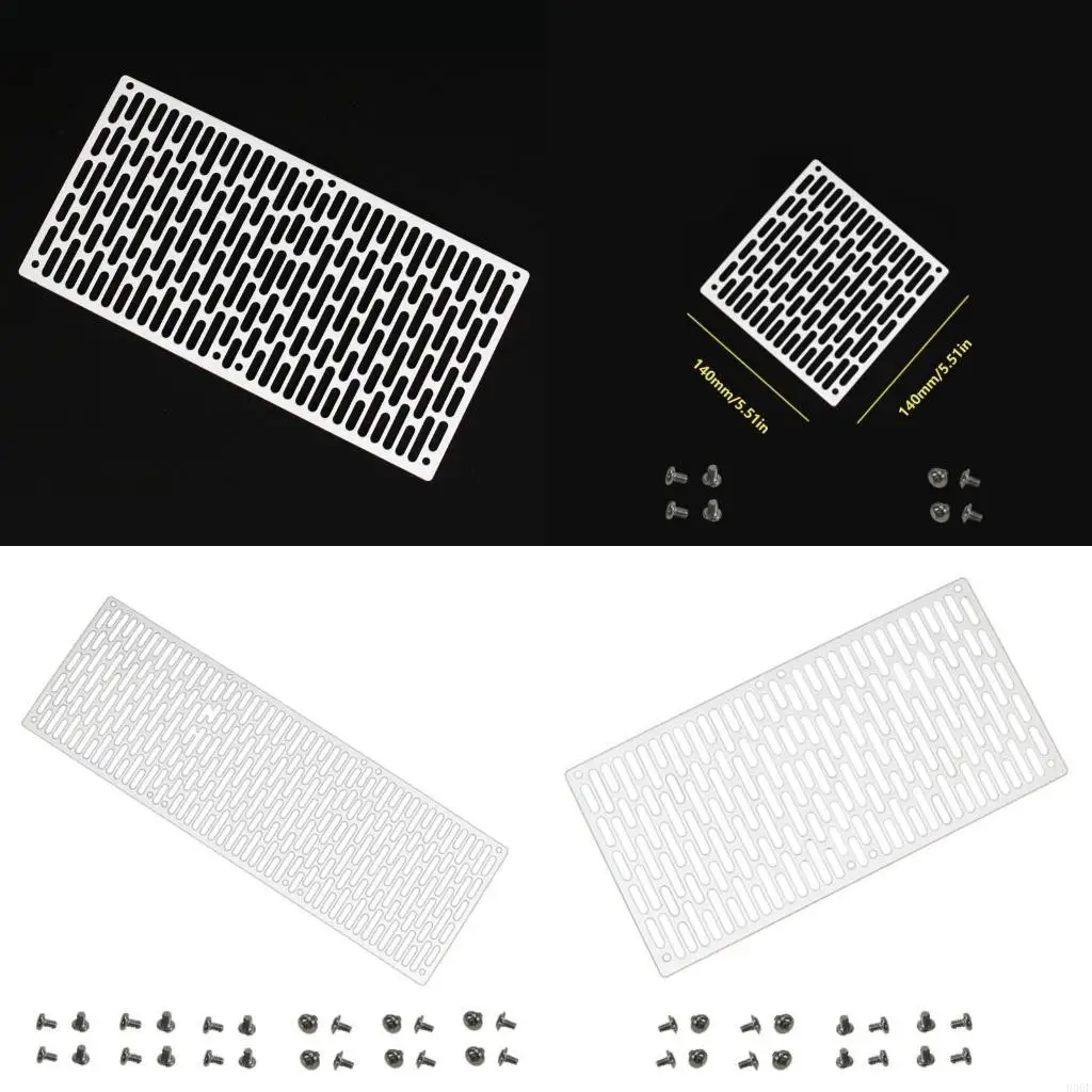 

900F Protective White Radiator Shield Cooling Fan PC Dust Filter Cover for Computer