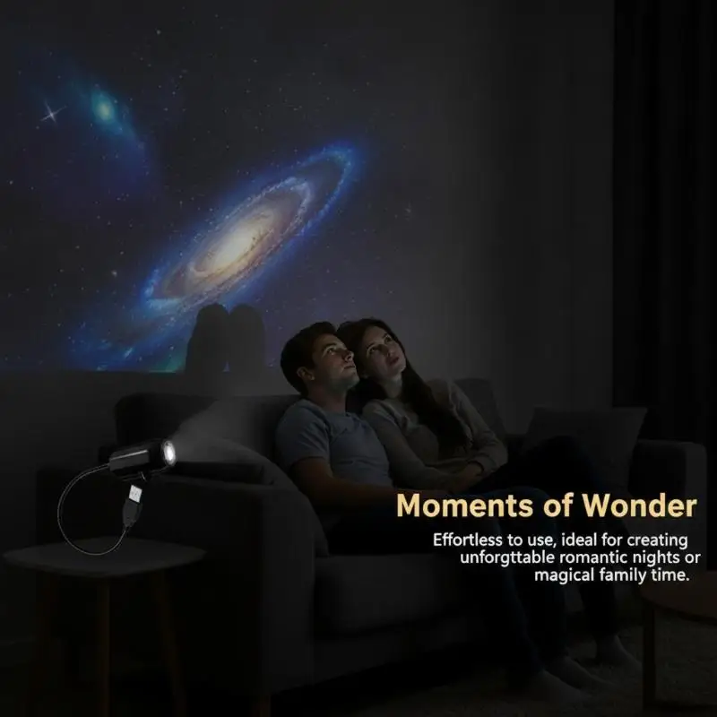 USB Plug In Planet Galaxy Projection Lamp 1Set Starry Sky Night Light For Indoor Ceiling Atmosphere Scene Decoration Use