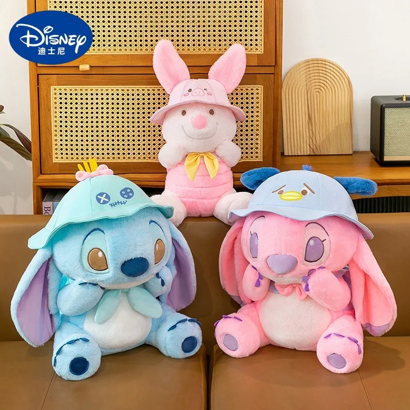 

30/40/50cm Big Size Disney Stitch Anime Plush Stuffed Doll Kawaii PigletPlushies Room Decoration Children's Pillow Holiday Gifts