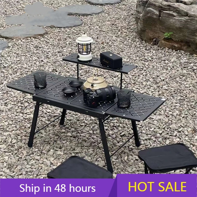 

YTYIN Folding Camping Table IGT Combination Table, Aluminum Alloy Foldable Grill Table , Lightweight Table for Outdoor Picnic