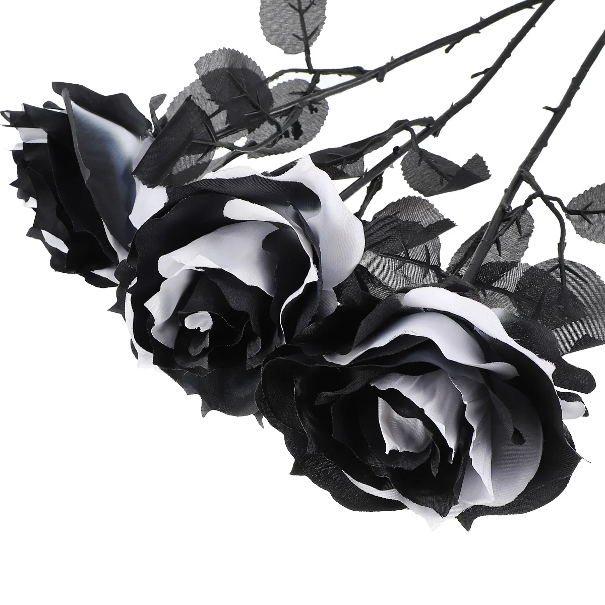 

3Pcs Rose Decoration Halloween Simulation Rose Party Supplies Wedding Home Ornament Material Fine Workmanship