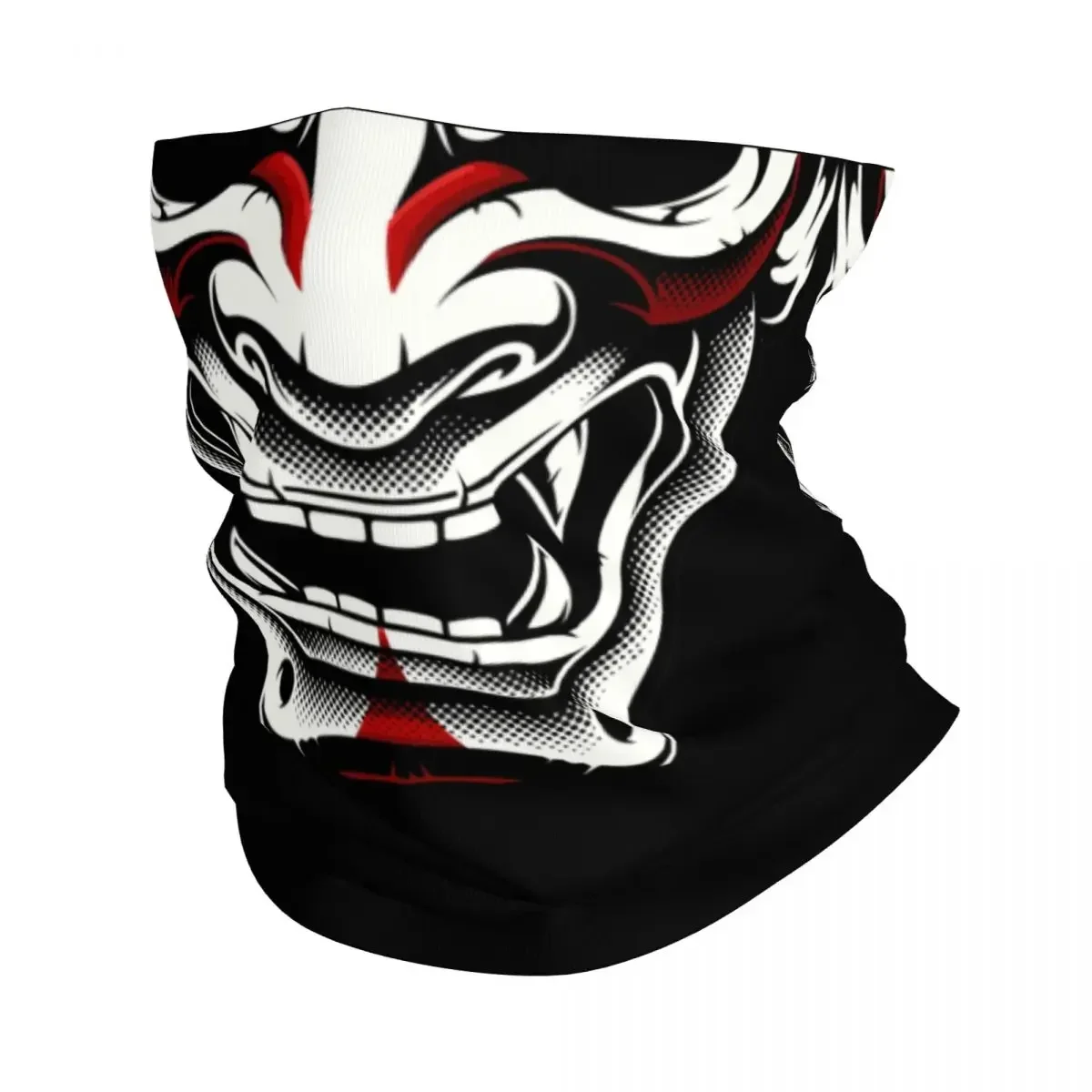 Okami Kitsune Kabuki Japanese Oni Demon Winter Headband Neck Warmer Ski Running Tube Scarf Samurai Tattoo Face Bandana Gaiter