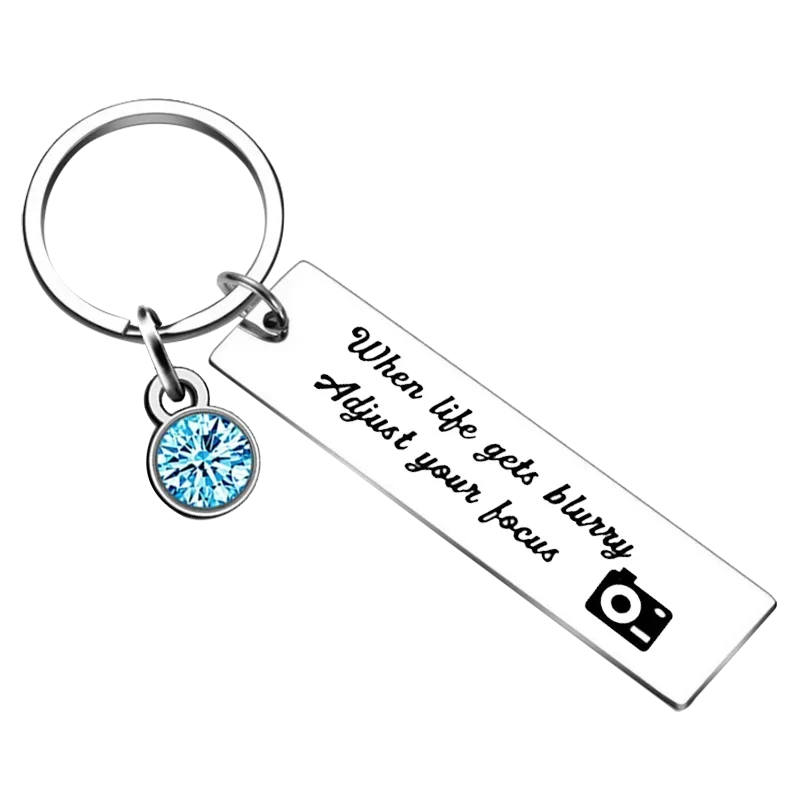 Hot Photographer Keychain When Life Gets Blurry Adjust Your Focus Key Rings Videographer Lover Gift