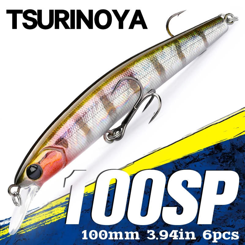 

Приманка рыболовная TSURINOYA DW70 100SP 100 мм 9,5 г, блесна для подвески, блесна Джеркбейт, бионическая приманка для окуня, щуки
