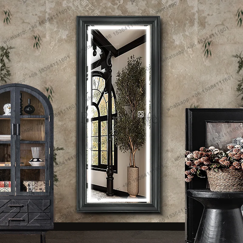 LSLight Square Mirror Vintage Full Body Vanity Nordic Luxury Aesthetic Mirror Decoration Living Room Espelhos Home Decorations