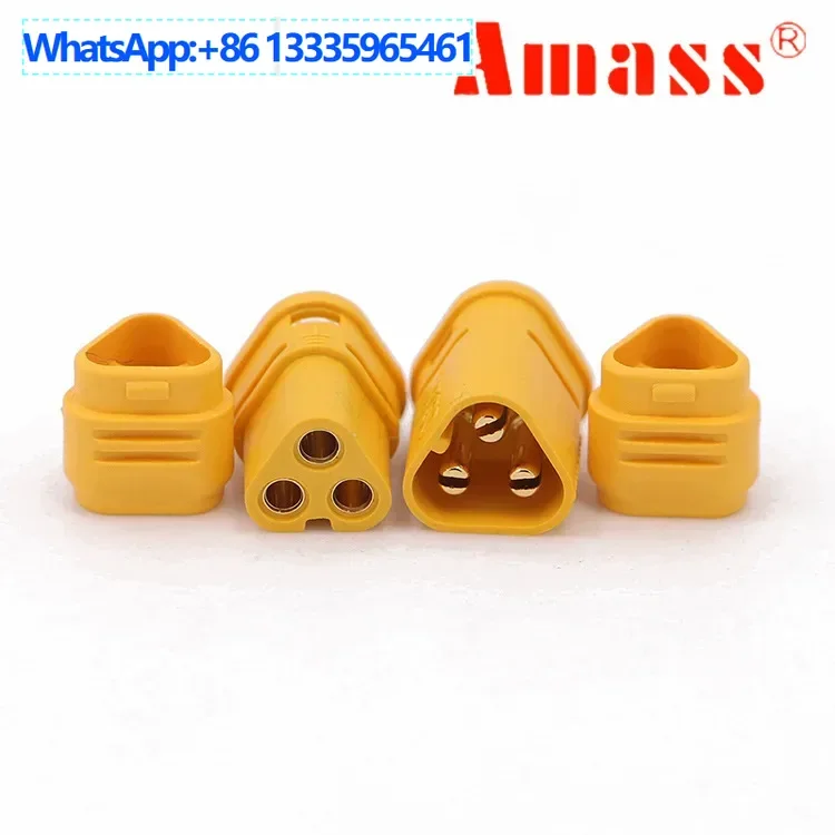 

10 шт. ams MT30 низкоточный разъем с тремя отверстиями 2 мм позолоченный штекер типа «банан» AMASS Лидер продаж аксессуары для моделей